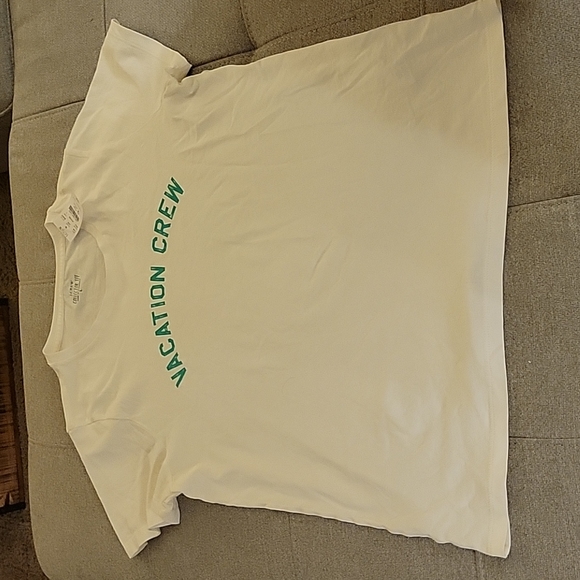NWT J.Crew fun vacay tee. Sizes Large and Medium. Vacation Crew in faded green - Picture 4 of 14